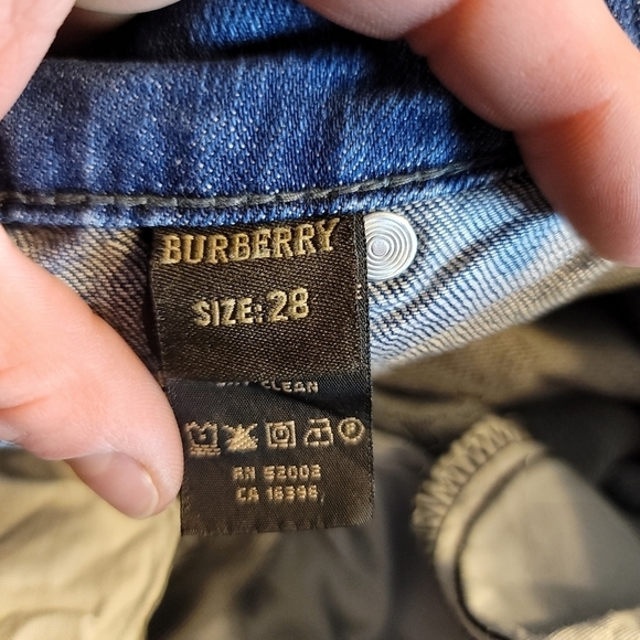 RARE Burberry Vintage Wide Leg Jean Trousers Sz 28 - Picture 5 of 10